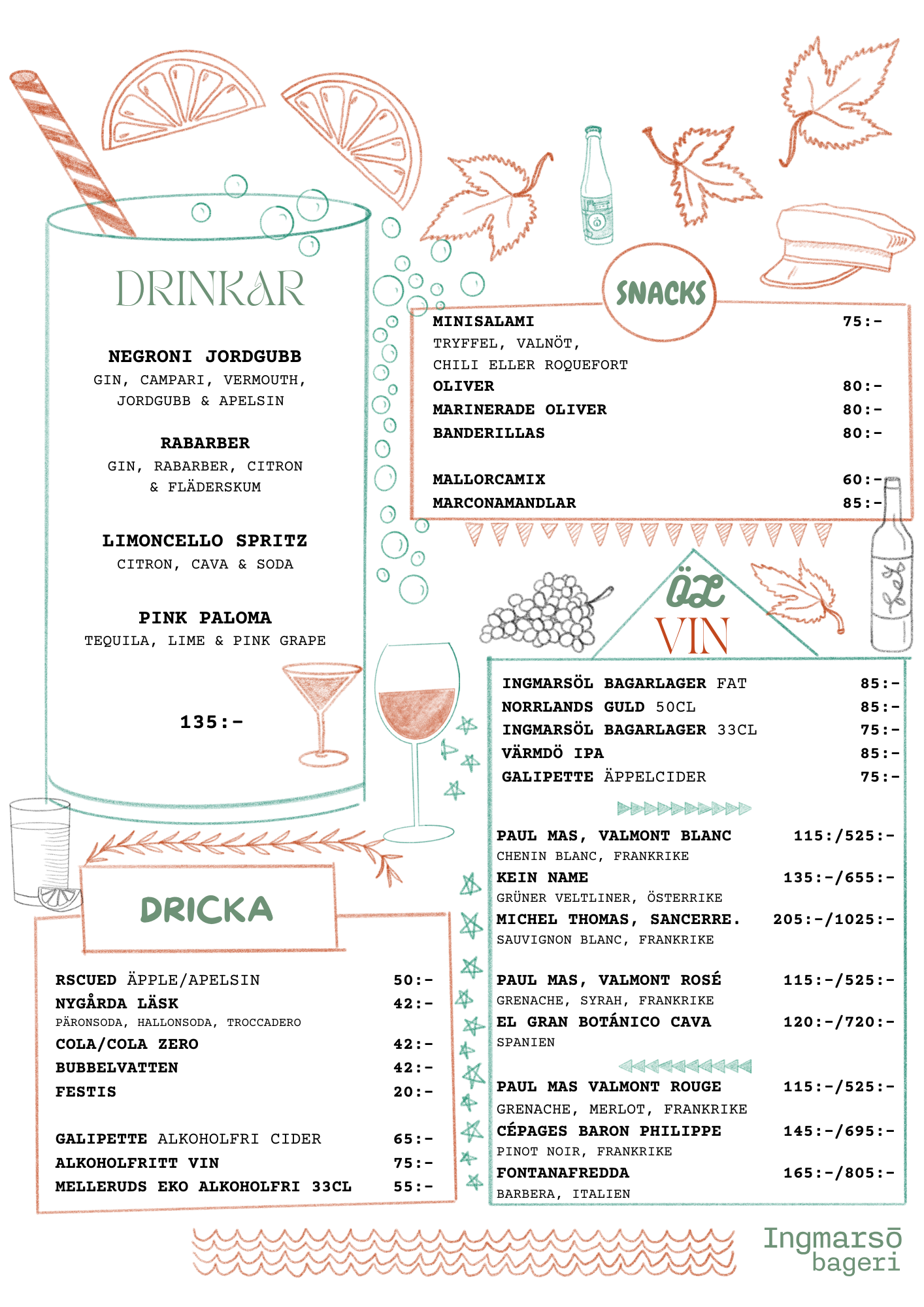 Drinkmeny